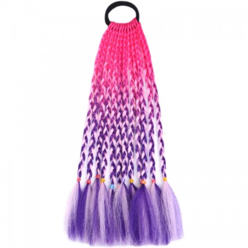 Children's wigs and hair accessories Headwear Fake Ponytail Braided Color Braided Head Rope Cute girl on stage